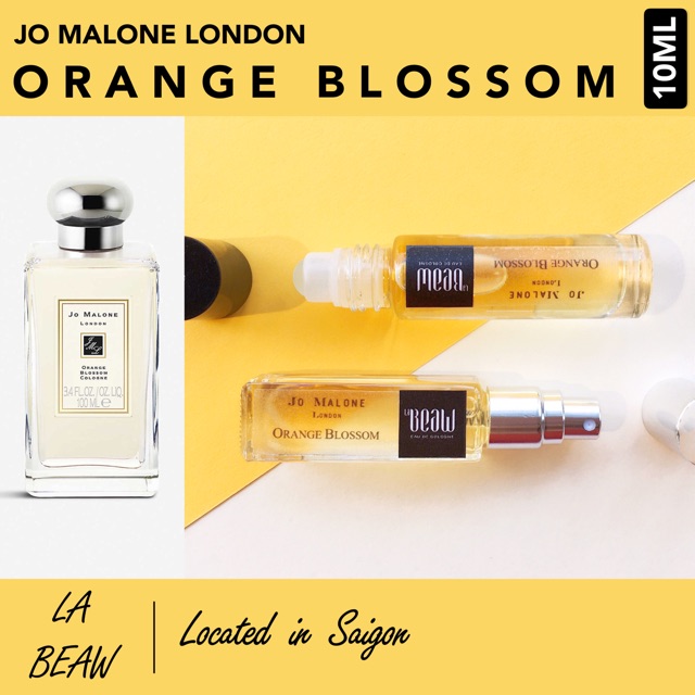 Nước Hoa Unisex Orange Blossom Jo Malone London🍊Mini 10ml Dạng Lăn Dạng Xịt-Dầu Thơm Bỏ Túi Size Nhỏ Tiện Dụng-LaBeaw