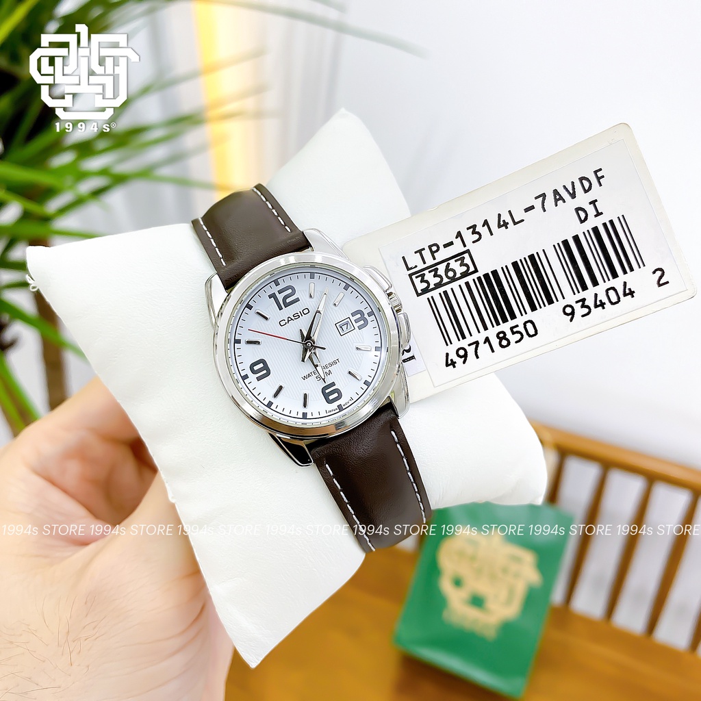 Đồng hồ nữ Casio LTP-1314L-7A dây da, chống nước, hàng chính hãng