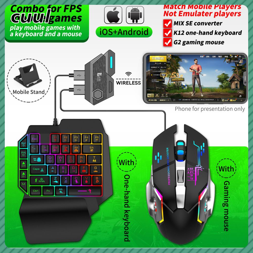 Còn Hàng Gamwing Phối Se/Ưu Tú Chuột &amp; BÀN PHÍM Comverter &amp; Bộ Combo Cho Điện Thoại Di Động Android Trò Chơi Cá Tuyết