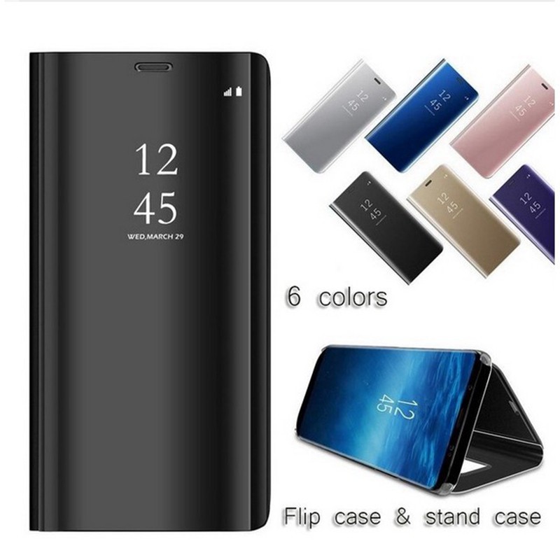 Flip Smart Mirror Stand Oppo F5 / A73 - Autolock Case Hard Cover Mirror S-View Auto Lock Flip cover