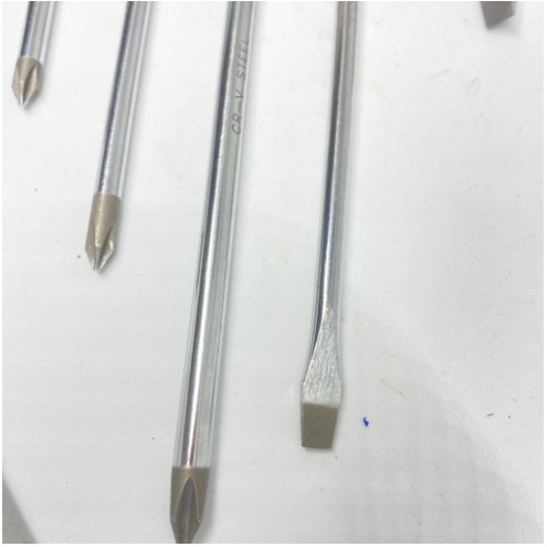 Tua vít 2 đầu đổi đầu 4 cạnh dài 6x100mm 6x200mm, tuốc nơ vít 2 đầu KINGSTONE trong suốt