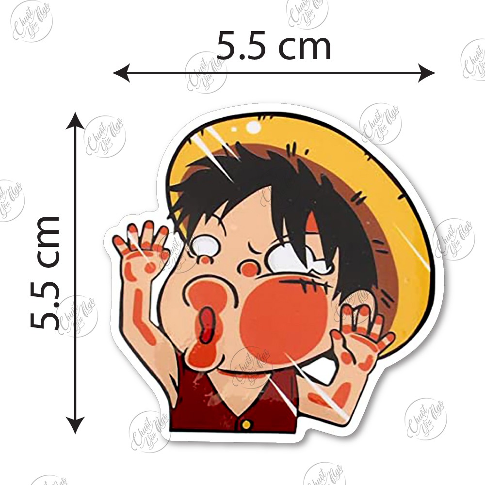 Bộ 25/50/100/150 sticker decal hình dán chống nước ONE PIECE Monkey D. Luffy Đảo Hải Tặc Mũ Rơm