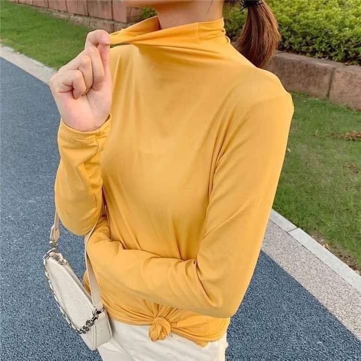 [ Mã giảm giá "HAHA01" ]Áo Thun Nữ cổ 3 phân, áo nữ giữ nhiệt cổ 3 phân chất mềm cực xịn  siêu xinh❤️ | BigBuy360 - bigbuy360.vn