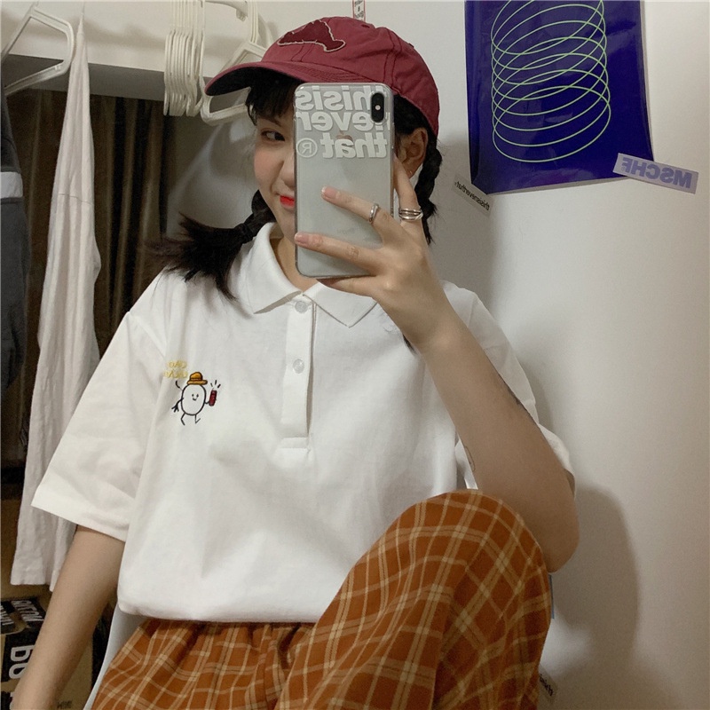 Áo Thun Polo Nam Nữ Form Rộng Chất Cotton Mềm Mát In Hình Quả Trứng CUte  Lôi Cuốn Đỉnh Của Chóp TTQ0376