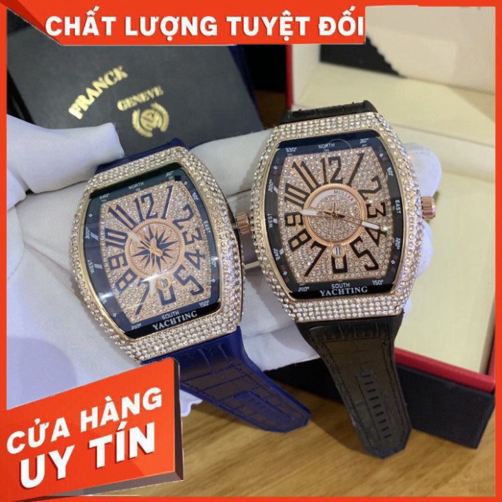 Đồng hồ nam FML 42mm - Full Đá sang trọng, tặng hộp - Donho.franck.muller