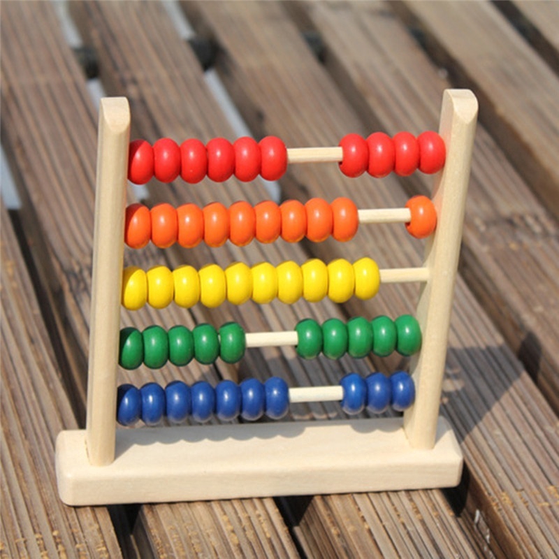 Small Abacus Educational Toys For Kids Childrens Wooden Early Learning Toy