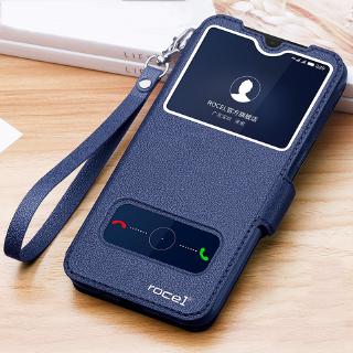 Ốp điện thoại da pu gập có giá đứng kèm dây đeo cho XIAOMI MI MAX 3 MAX 2 MI 8 SE LITE 5X 6X MI3 A1 A2