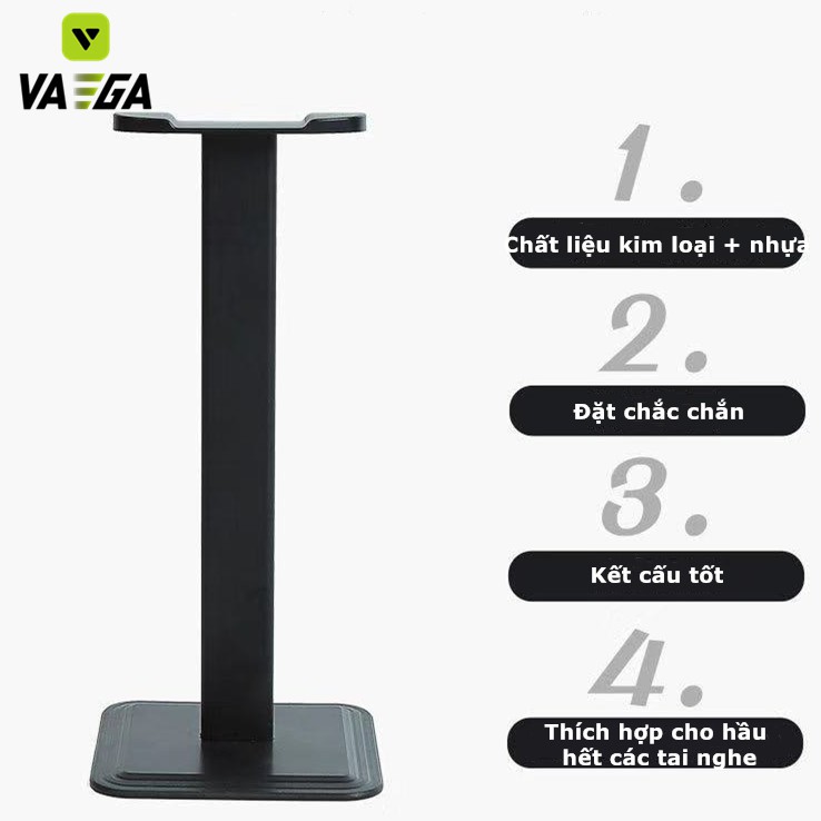 ❤️Headphone Stand - Giá treo kiêm giá đỡ tai nghe thân nhôm Chân đế hình vuông chắc chắn