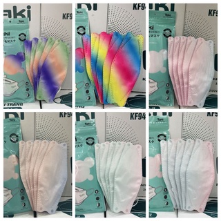 Khẩu Trang KF94 Hiệu Taki Màu Sắc Cầu Vồng Size Người Lớn