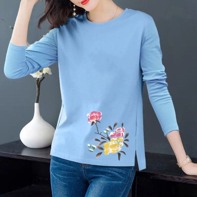 Áo phông nữ Áo Thun Nữ Dài Tay Cổ Tròn Thời Trang Hàn