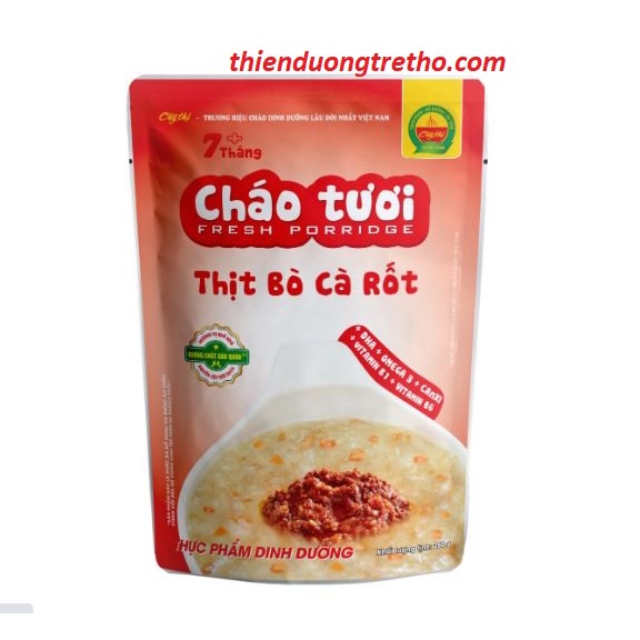 Cháo Tươi Cây Thị ăn liền đủ vị cho Bé từ 7 Tháng