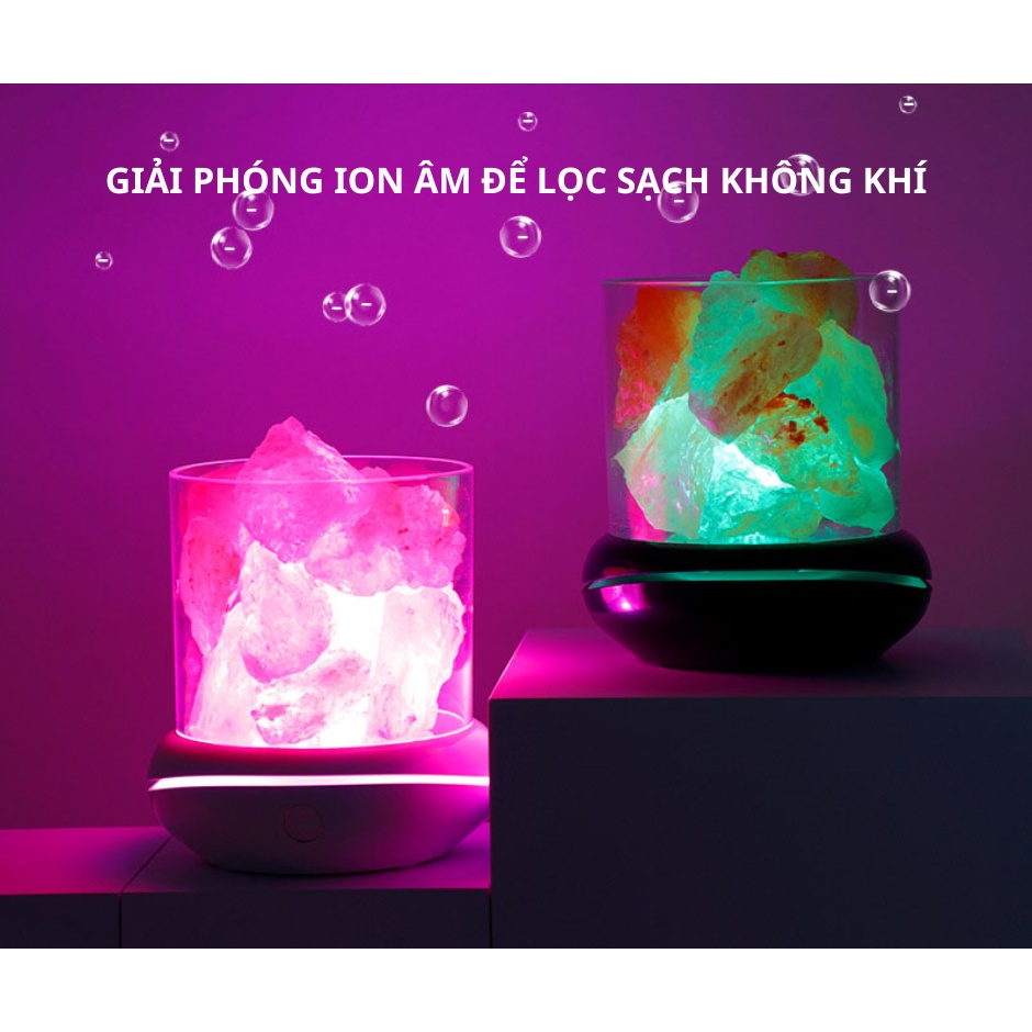 Đèn đá muối Himalaya làm sạch không khí hỗ trợ sức khỏe, Đèn đá muối Himalaya xông tinh dầu - Life Smart