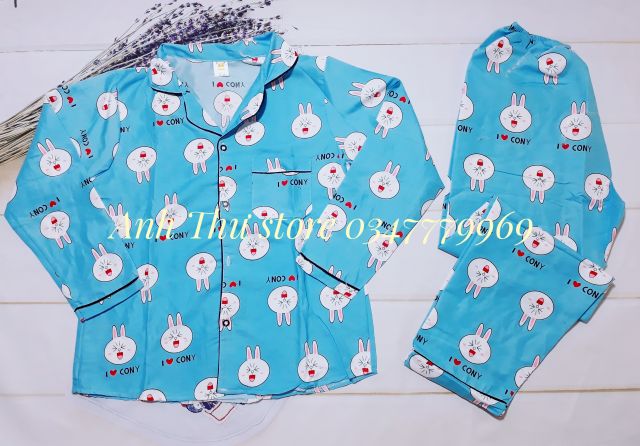 Xả kho pijama kate thái loại 1 tay dài quần dài