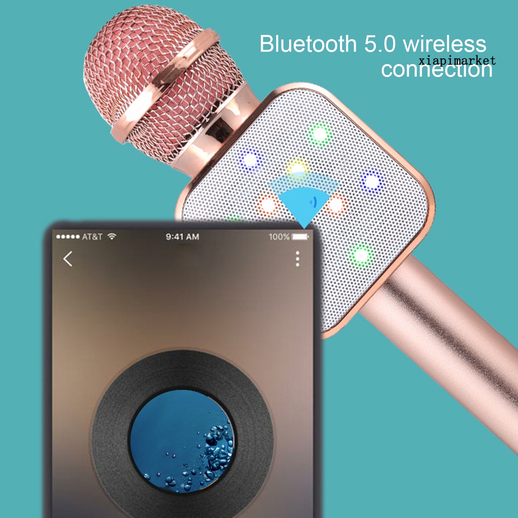 Micro Cầm Tay Không Dây Bluetooth Có Đèn Led Kèm Phụ Kiện