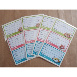 Nhãn vở Campus Food12 12c/túi