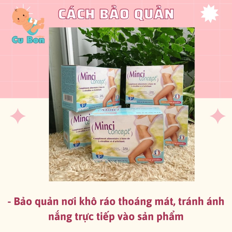 Giảm cân nhanh hiệu quả Minci Concept của Pháp 30 gói chính hãng giảm mỡ bụng cho phụ nữ an toàn không gây mệt mỏi
