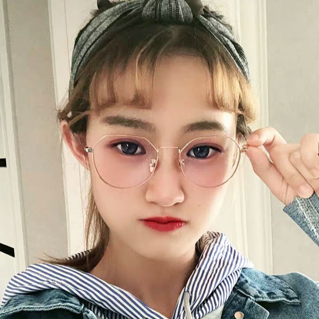 Mắt kính gọng tròn trong suốt chống ánh sáng xanh cho nam nữ