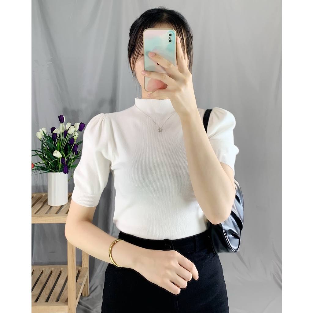 Áo Len Cộc Tay chất len mềm mịn hàng quảng châu loại đẹp UlzzangStyle