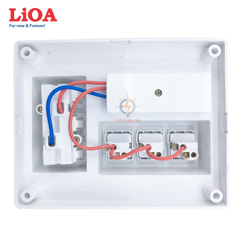 Bảng điện nổi, táp lô điện, 15A, 3 ổ cắm,  3 công tắc, LIOA, B-CB15A3C