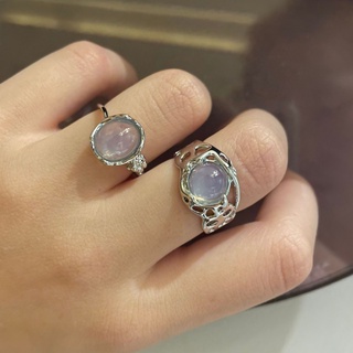 Nhẫn Bạc Đính Đá Opal Đơn Giản Cho Nữ