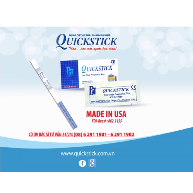 Que thử thai Quickstick USA