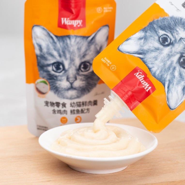 Súp thưởng wanpy cho mèo nắp vặn 90g