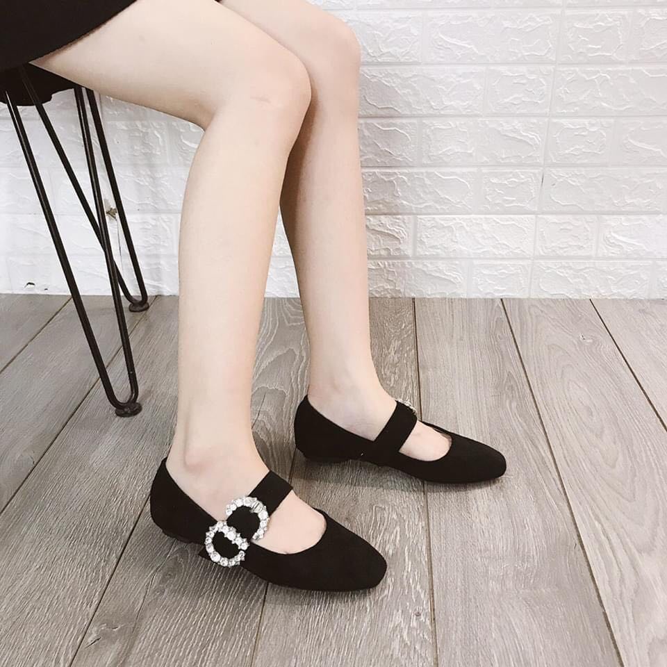 Giày búp bê bệt Jimmy Choo quai đá