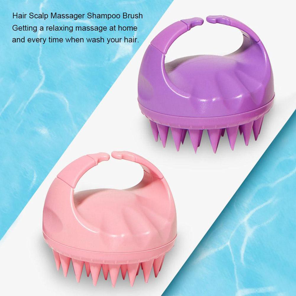 Bàn chải tóc ma thuật Bàn chải massage da đầu Bàn chải gội đầu silicon mềm cầm tay Bàn chải chăm sóc da đầu silicon mềm mại cho nam, nữ, trẻ em