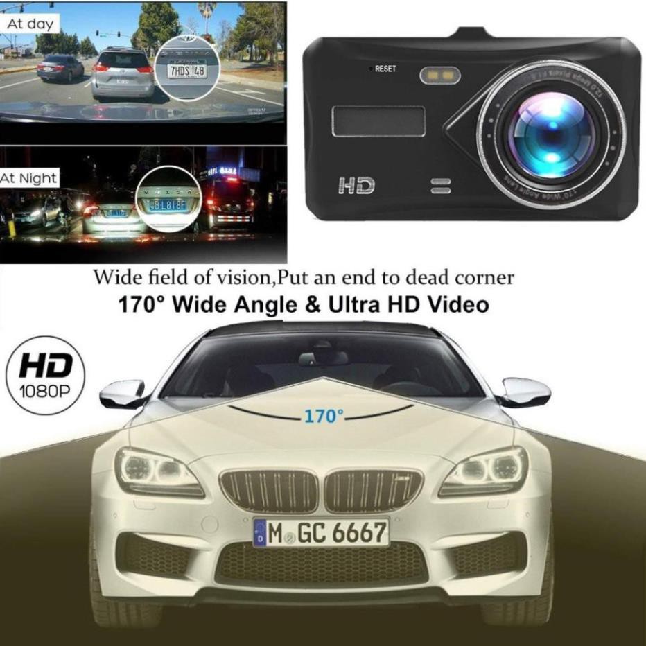 Camera Hành Trình Kép Trước Sau Dual Lens Dành Cho Xe Hơi Hỗ Trợ Full HD - Tích Hợp Màn Hình Cảm Ứng