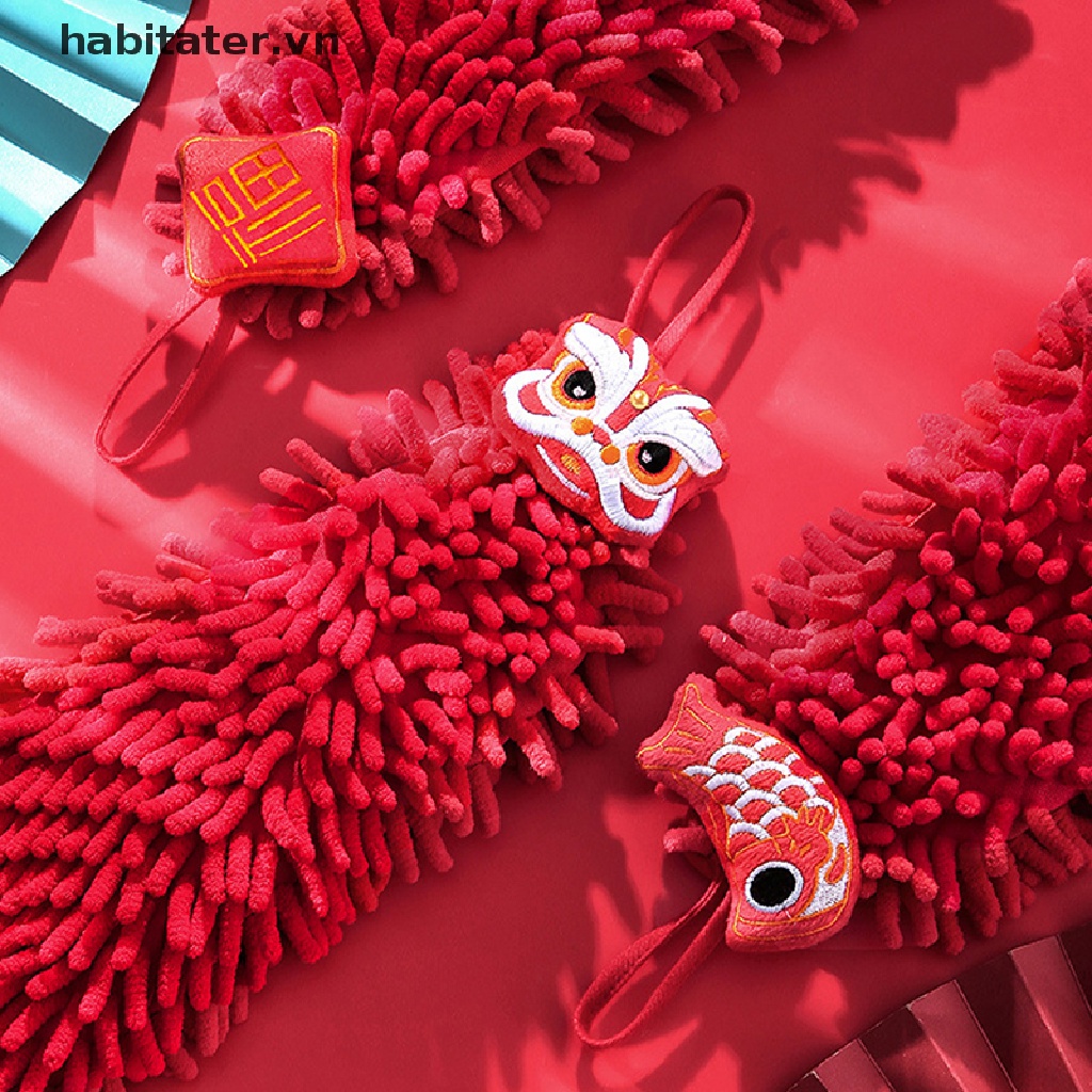 Khăn lau tay vải chenille mềm mại thấm hút nhanh phong cách Trung Hoa nhiều kiểu dáng