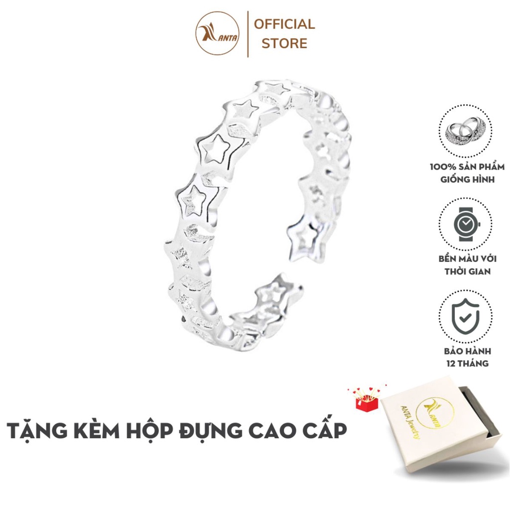 Nhẫn bạc 925 thiết kế hình ngôi sao đơn giản xinh xắn thời trang cho nữ 2020 ANTA Jewelry - ATJ3029