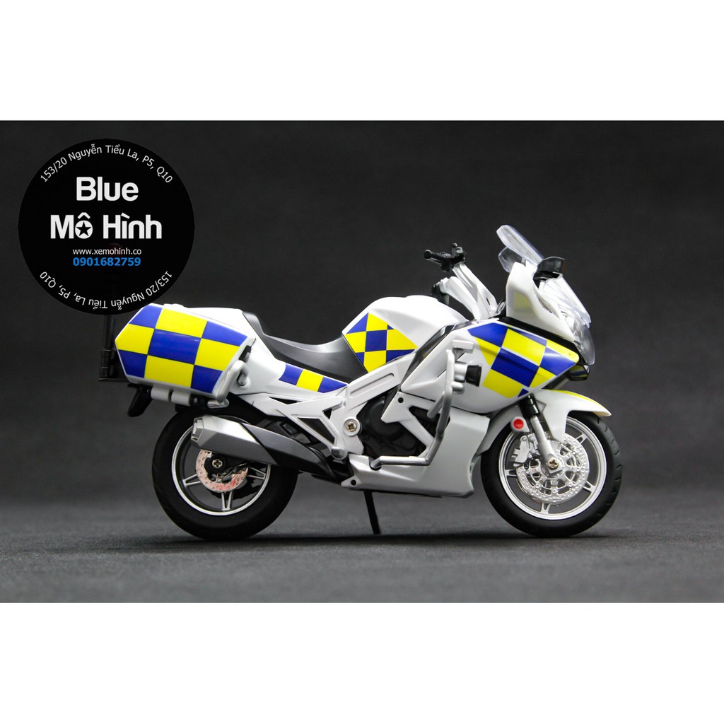 Blue mô hình | Mô hình xe mô tô cảnh sát Anh sáng đèn 1:10