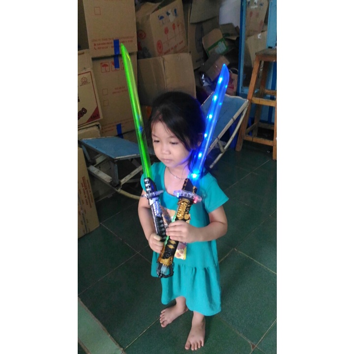 Kiếm Phát Sáng KATANA ,76Cm ,108Cm- Đồ Chơi Bằng Nhựa Có Đèn và Âm Thanh Tặng kèm Pin