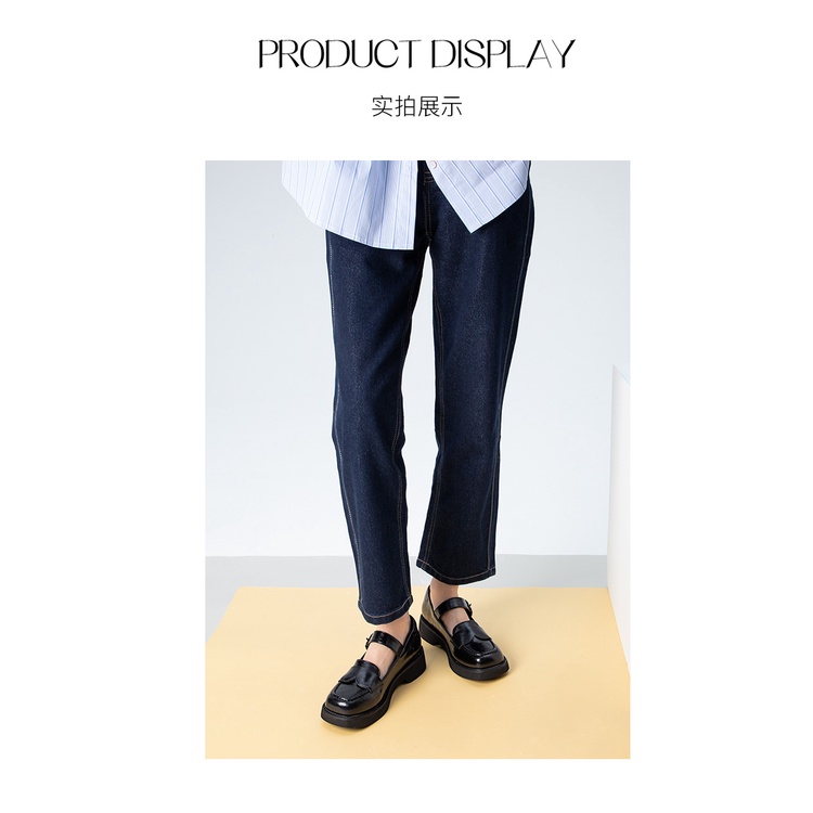 Giày moca Dusto quai ngang, da mềm