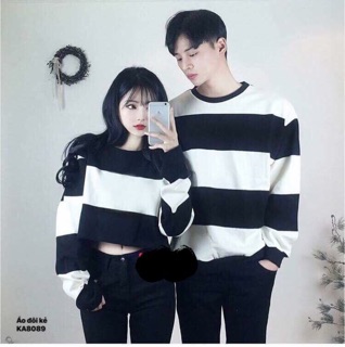 Áo đôi kẻ ngang (1 đôi gồm 2 áo )-kT