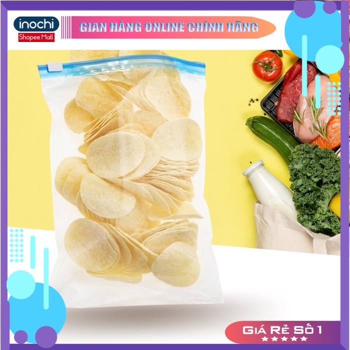 [bộ sưu tập] Túi zip đựng thực phẩm tái sử dụng nhật bản đa năng khóa kéo Shinshen 1L 3L zipper Inochi (1 hộp 20 túi)