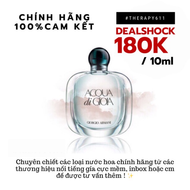 [10ml]..::✨Mẫu Thử Nước Hoa Nữ 𝐆𝐢𝐨𝐫𝐠𝐢𝐨 𝐀𝐫𝐦𝐚𝐧𝐢 𝐀𝐪𝐮𝐚 𝐝𝐢 𝐆𝐢ò ✨::..