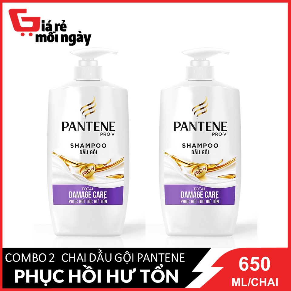 COMBO 2  Chai Dầu gội Pantene Phục hồi hư tổn 650ml