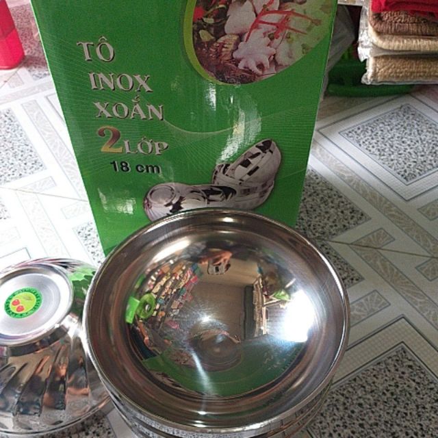 Tô inox xoắn 18 cm