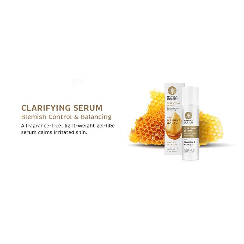 Serum dưỡng da trẻ hóa Manuka Docktor Skincare  Clarifying Manuka 30ml - UK (Anh Quốc)