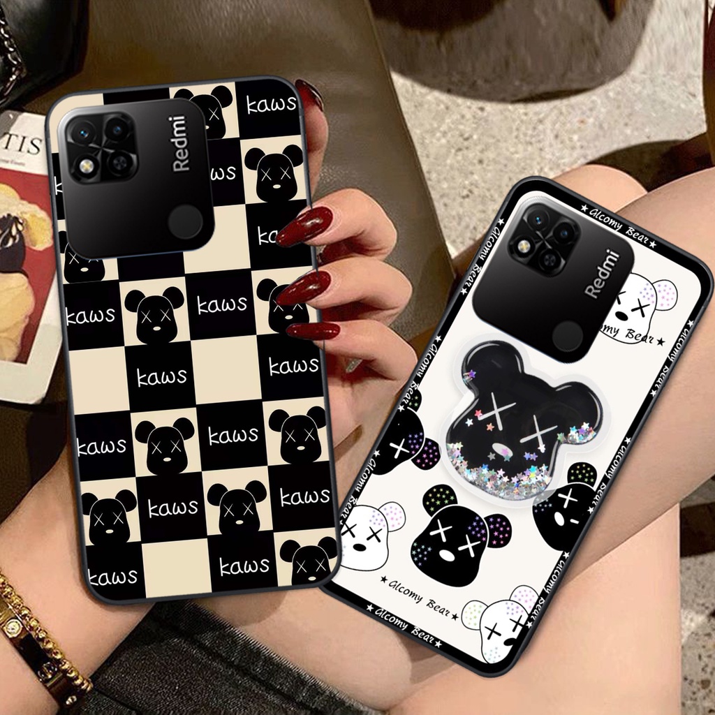 Ốp lưng Xiaomi Redmi 10A trái tim họa tiết caro, mikey họa tiết beabrick kaws cute