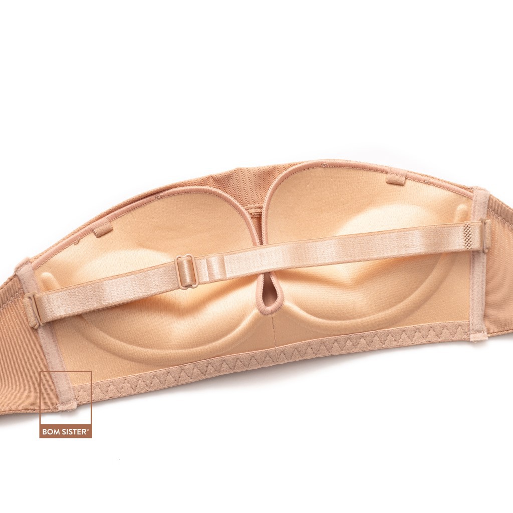 Áo lót mút mỏng cúp ngang không gọng màu trơn chuyên mặc trang phục hở vai BOM SISTER A9300 | BigBuy360 - bigbuy360.vn