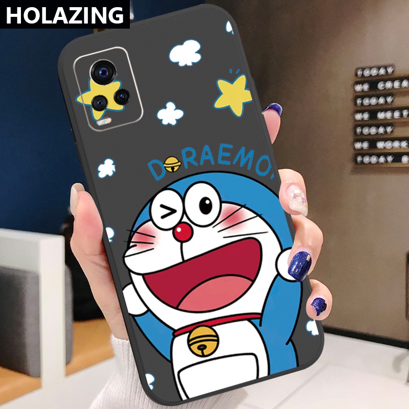 Ốp Điện Thoại Góc Vuông In Hình Doraemon Cho VIVO T1X Y02S Y21 Y15A Y15S Y33S Y21T Y11S Y12S Y21A Y1S Y91C Y01
