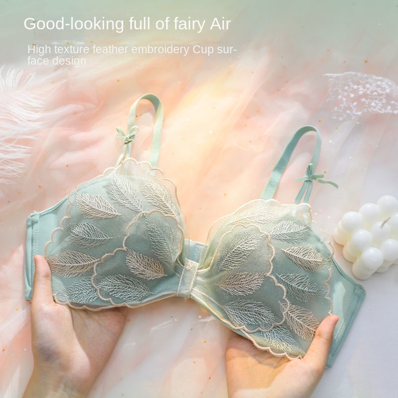 Áo Ngực Thêu Ren Không Dây Quyến Rũ Cho Nữ