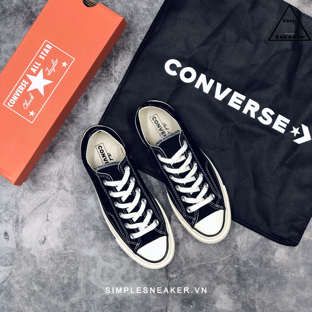Giày Converse 🔴FREESHIP🔴 Giảm 50k Khi Nhập Mã [CONVERSE] Giày Converse 1970s Chính Hãng Auth Cổ Cao Cổ Thấp Đen
