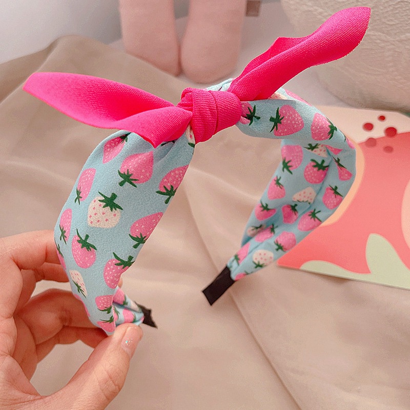 Băng Đô In Họa Tiết Trái Cây Màu Sắc Xinh Xắn Cho Bé