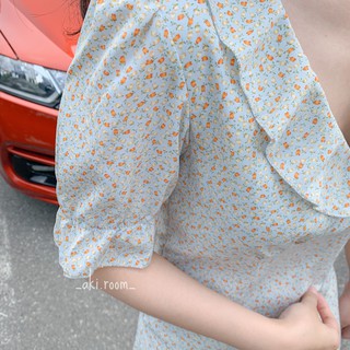 Váy hoa nhí cổ bèo đuôi cá