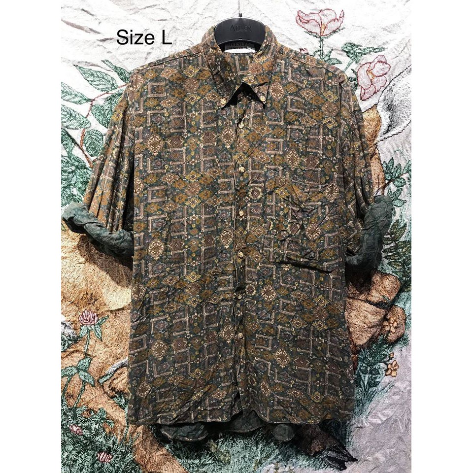 Áo sơ mi Nhung tăm vintage