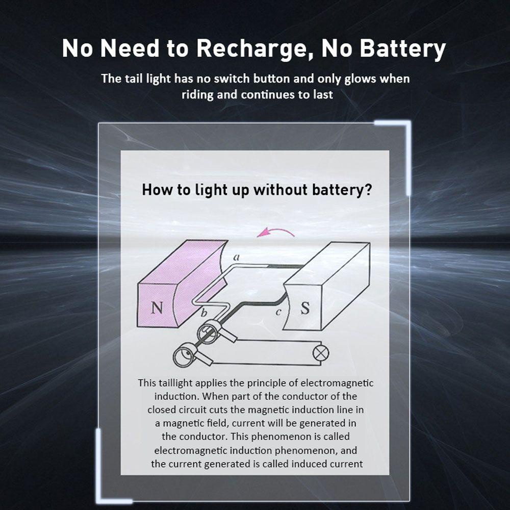 PATRICIA Đèn Đuôi Xe Đạp Leo Núi Kèm Nam Châm Điện Từ Siêu Bền Tiện Dụng