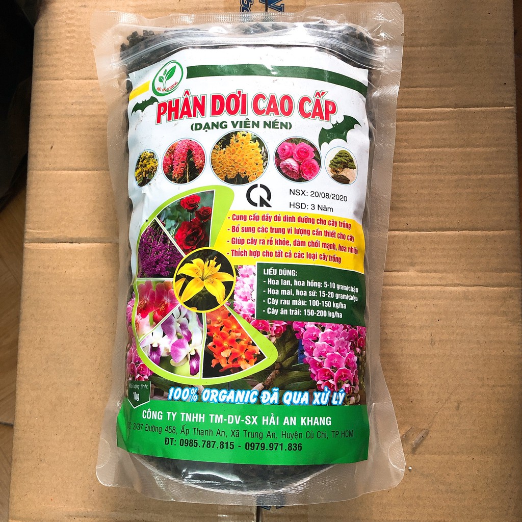 Phân Dơi Cao Cấp Dạng Viên Nén Dinh Dưỡng Cho Cây - 1kg